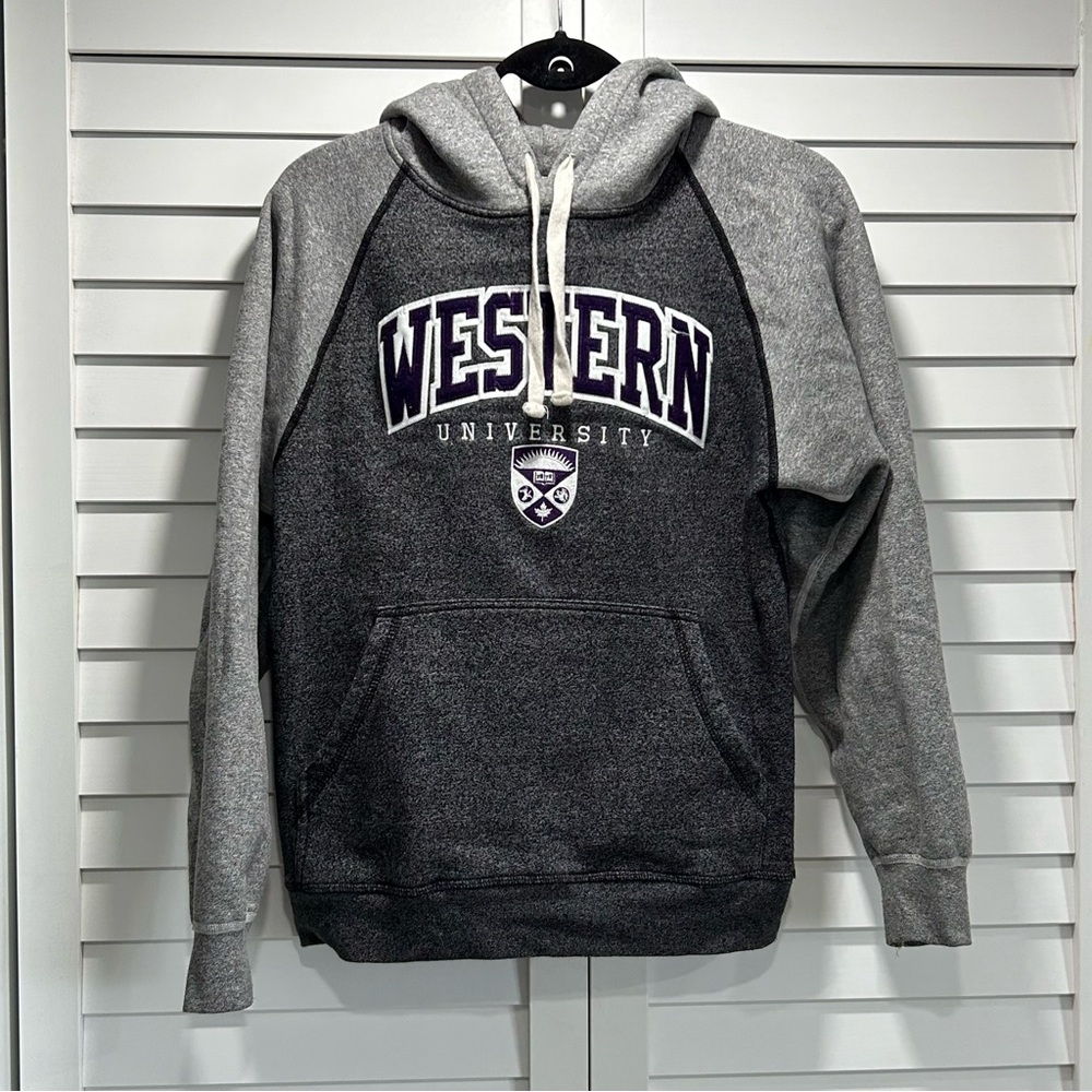 Western University Heathered Gray Sweater Hoodie
